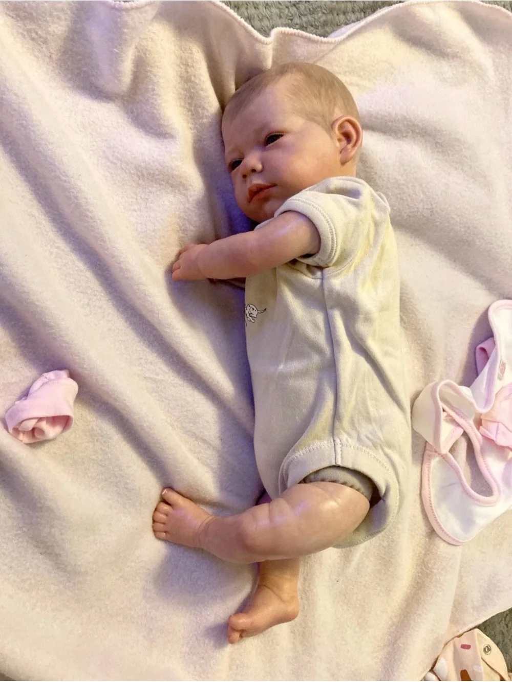 Pink Baby Girl Bib & Sleepwear Set - 'Thank Heaven for Little Girls' Reborn baby